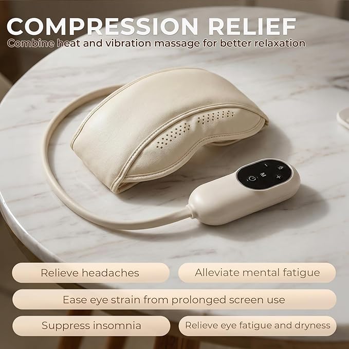 YETEE Head Massager with Heat,Head Massager for Headaches, Eye and Scalp Massager, Comfort Focused Massage Device, 3 Heat Levels, 4 Massage Modes, 6 Airbag Massage Zones Bloomnest