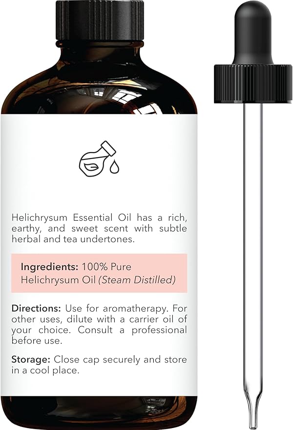 Brooklyn Botany Helichrysum Essential Oil - 100% Pure and Natural - Premium Grade Oil with Dropper - for Aromatherapy and Diffuser - 1 Fl Oz - Bloomnest
