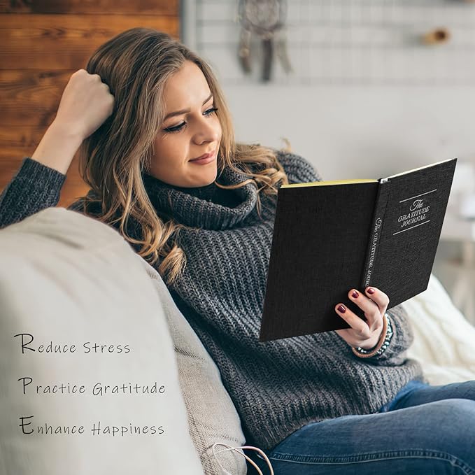 The Gratitude Journal, manifestation journal, Daily Journal with Prompts for Affirmation, Happiness, Mindfulness, Positivity, Wellness, Undated Journal for Women & Men(8.5 * 5.5 inches) - Bloomnest