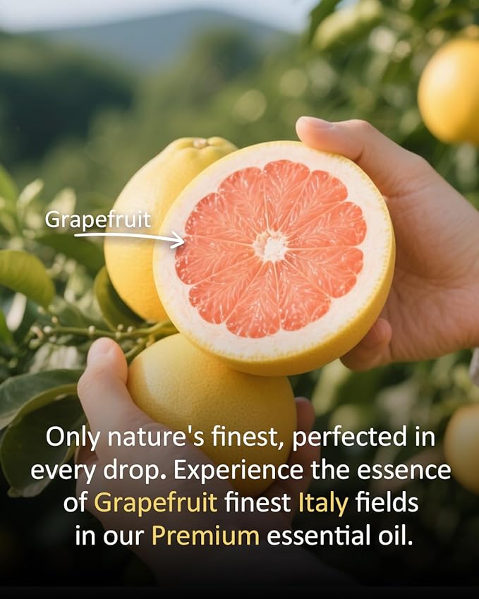 Grapefruit Essential Oil 4 Fl Oz (120ml), 100% Natural & Undiluted, Bright Citrus Scent for Diffusers, DIY Soap, Candles & Bath Bombs, Large Value Bottle for Everyday Aromatherapy Airoomoil