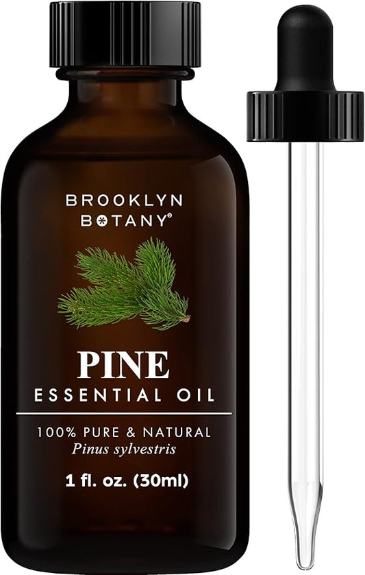 Brooklyn Botany Pine Essential Oil - 100% Pure and Natural - Premium Grade Oil with Dropper - for Aromatherapy and Diffuser - 1 Fl Oz - Bloomnest