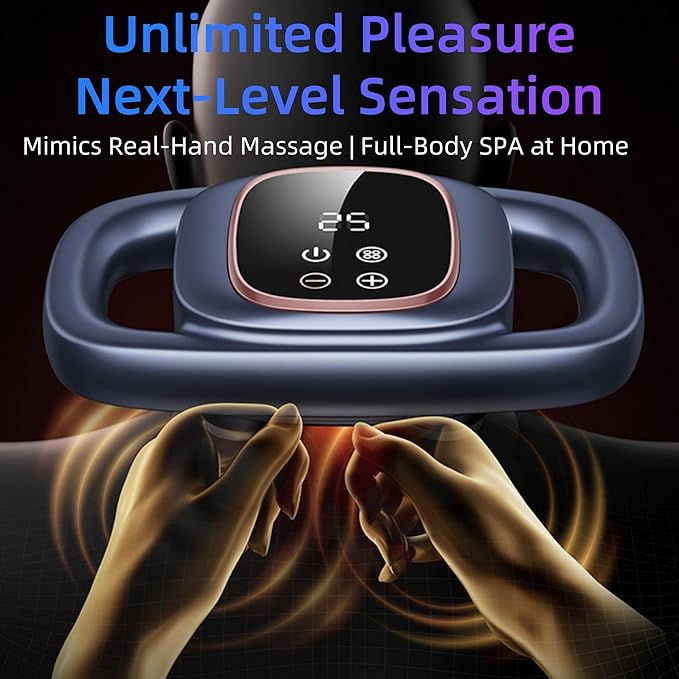 6-Head Massage Gun, Deep Tissue Back Massager with 30 Levels & 3 Modes, Electric Percussion Massager for Thighs, Arms, Waist, Back, Full Body Muscle Pain Relief, Ideal Gifts for Women and Men (6) - Bloomnest