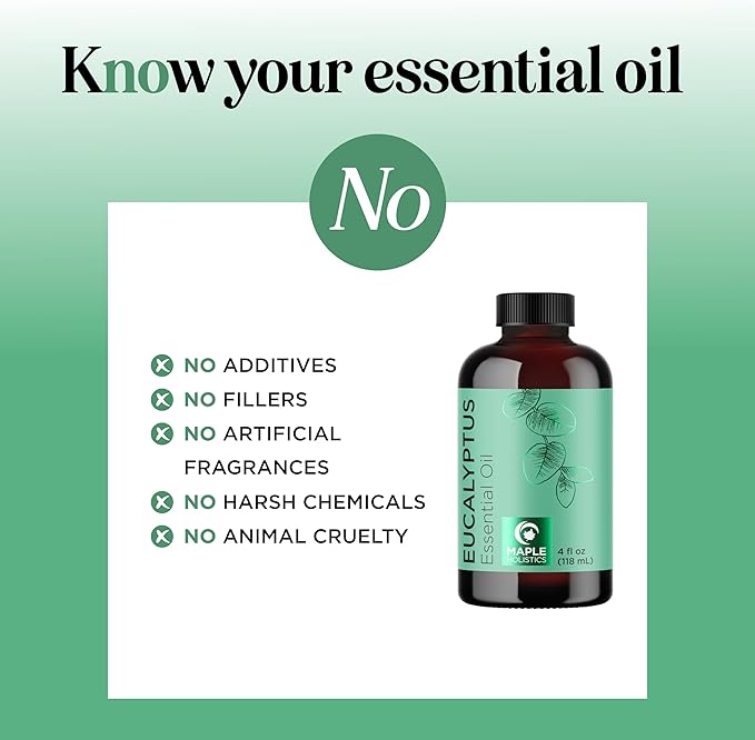 Pure Eucalyptus Essential Oil 4oz Invigorating Home Spa Aromatherapy and Natural Bath Oil - Eucalyptus Oil for Diffuser Dry Scalp Care and DIY Skin Care - Bloomnest