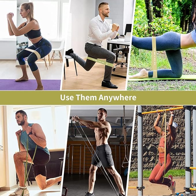 VEICK Resistance Bands for Working Out, Exercise Bands, Workout Bands, Pull Up Assistance Bands, Long Heavy Stretch Bands Set for Men and Women, Power Weight Gym at Home Fitness Equipment - Bloomnest