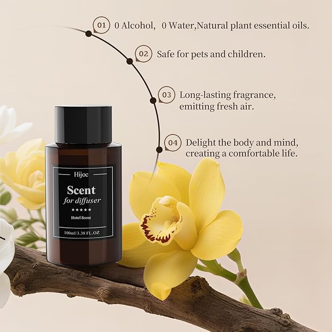 Hotel Essential Oil Inspired by The Hotel Scent for Cold Air Diffusers & Reed Diffusers,Long Lasting Air Freshener Room Spray,100ml(3.4fl oz) - Bloomnest