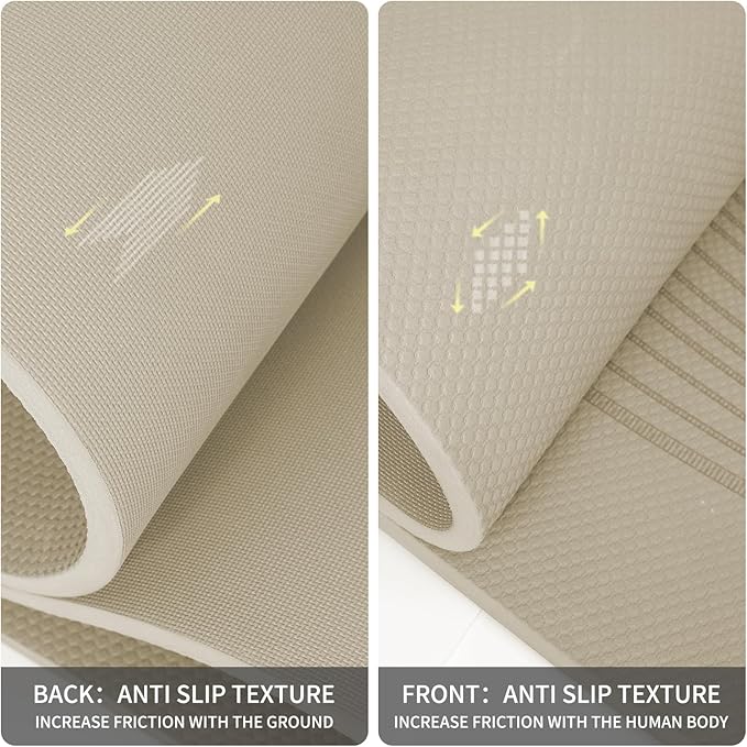 Large Yoga Mat-72’x36’x0.4’ Extra Width ＆ Thick,Comfortable,Non-Slip Exercise Mat-Works Great on All Floor for Stretching,Yoga Studio,Gym or Home Workouts