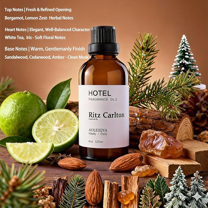 Hotel Scent Essential Oil Hotel Collection Waterless Diffuser Oil - Premium Fragrance Oil for Ultrasonic and Waterless Diffusers and Crafting - 4 Fl Oz - Bloomnest