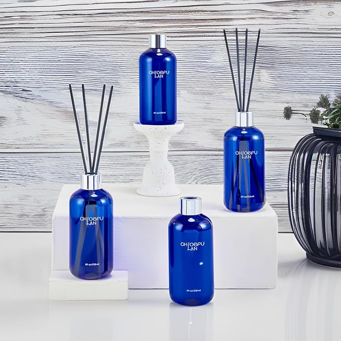 Chloefu Lan Balsam & Fir Reéd Diffuser, 8.1 oz Natural Essential Scented Oil with Diffuser Sticks,Air Fresheners for Home, Christmas Bathroom Decor - Bloomnest