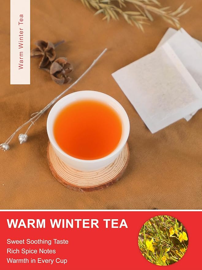TeeLux Rooibos Chai Tea, Rooibos Tea with Cinnamon, Ginger, Clove & Cardamom, Smooth & Spicy & Sweet Flavor, Caffeine-Free, 100 Count - Bloomnest