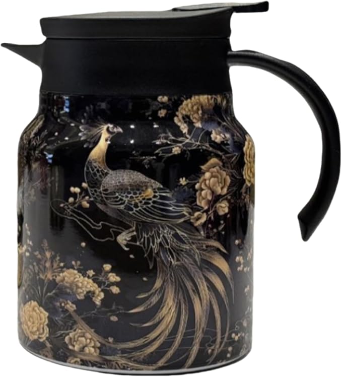 thermal teapot with infuser,Tea Pot with Infusers for Loose Tea,1000ML Thermal Teapot with Removable Infuser & Lid (A)