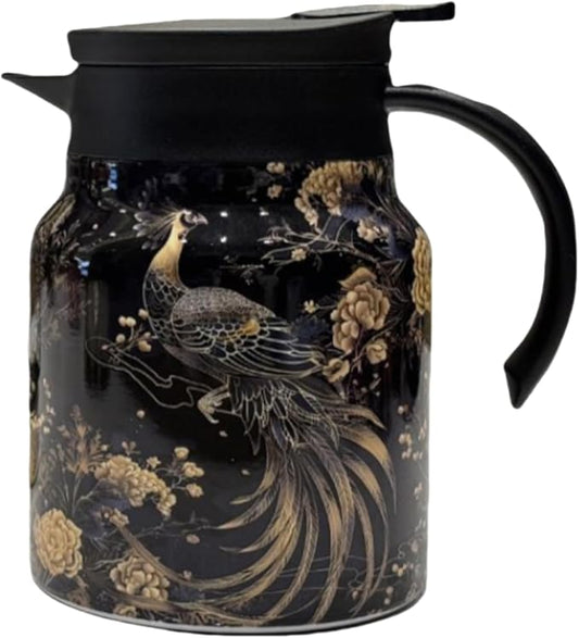 thermal teapot with infuser,Tea Pot with Infusers for Loose Tea,1000ML Thermal Teapot with Removable Infuser & Lid (A)