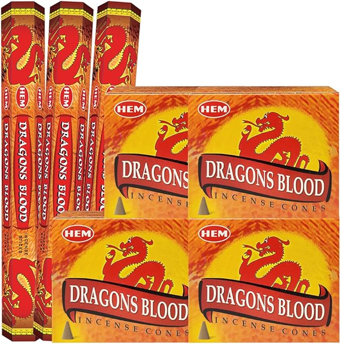 Dragon's Blood Incense Sticks and Cone Incense Holder Variety Pack Bundle insence insense insienso TRUMIRI