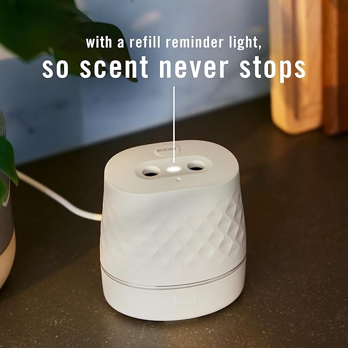 Febreze Plug Scent Booster Starter Kit, Oil Diffuser, Air Freshener Plug in, Continuous Scent Device + 2 Gain Original Refills - Bloomnest