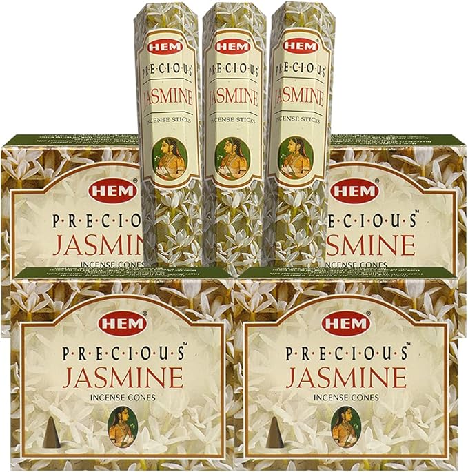 Jasmine Incense Sticks and Cone Incense Holder Variety Pack Bundle insence insense insienso TRUMIRI