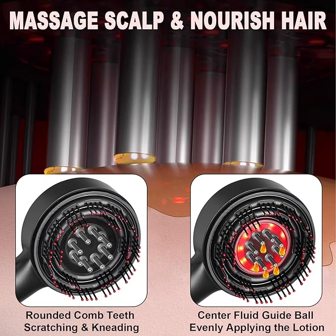 Laser Therapy Hair Growth Comb, Hair Oil Applicator,Electric Scalp Massager Hair Growth with IPX7 Waterproof MrBBox