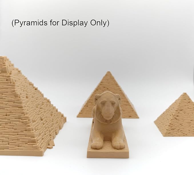 Reclining Lion Figurine, Egyptian Mythology Decor with Sandstone-Like Texture Finish, Paint-It-Yourself Figurine, 2.0 inches Tall - Bloomnest
