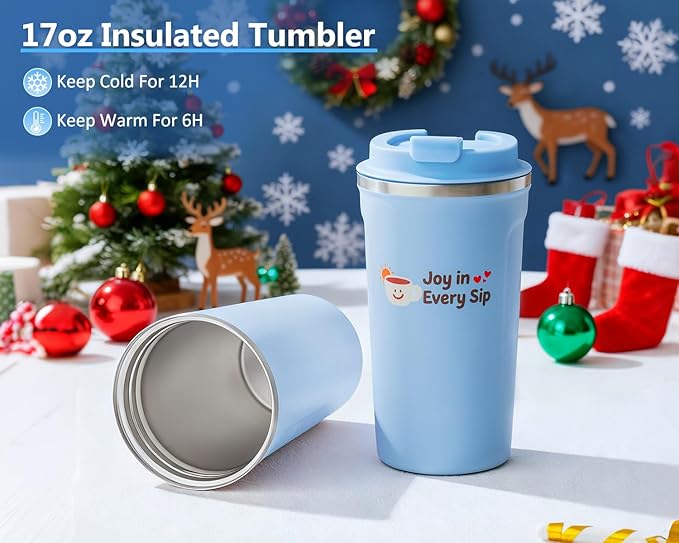 Gift Basket for Women, Birthday Gifts for Women Self Care Gifts Get Well Soon Gifts, Flannel Blanket, Tumbler, Relaxing Spa Gifts for Mom Best Friend Wife Girlfriend Sister Her (Blue)