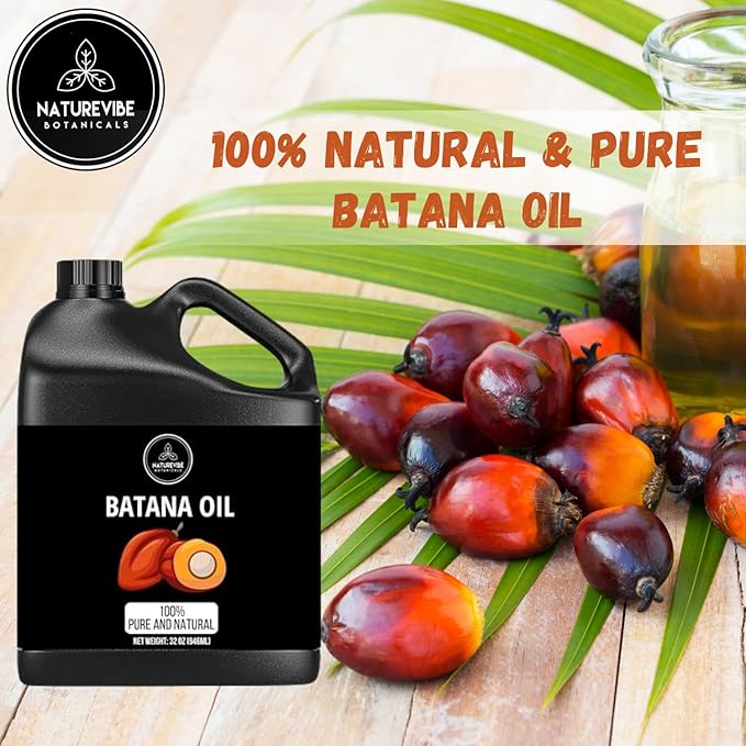Naturevibe Botanicals Batana Oil 32 Ounces | 100% Pure and Natural | Great for Skin Care and Hair Care - Bloomnest