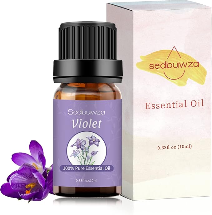 Sedbuwza Violet Essential Oil, 100% Pure Organic Violet Aromatherapy Gift Oil for Diffuser, Humidifier, Soap, Candle, Perfume Sedbuwza