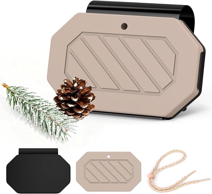 Car Air Freshener, 2-in-1 Stone Car Freshener with Visor Clip & Hanging Scent Diffuser, Natural Scent Stone Diffuser, Long-Lasting Odor Eliminator for Car or Home, Textured Pine - Bloomnest