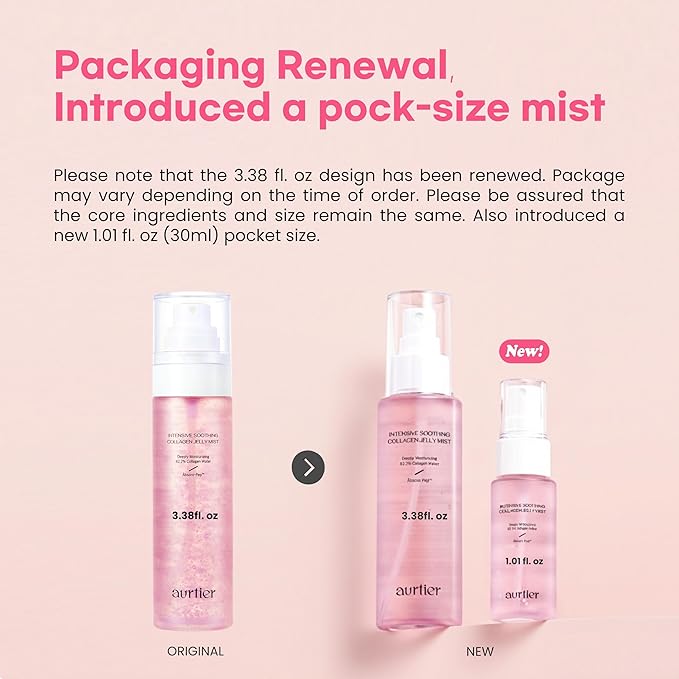 Intensive Soothing Collagen Jelly Mist, Deep Hydrating Pink facial mist, Elasticity Moisturizer, Dewy Glow Spray, Hyaluronic Acid, Lightweight Gentle for All Skin, Korean skin care 3.38 fl oz - Bloomnest