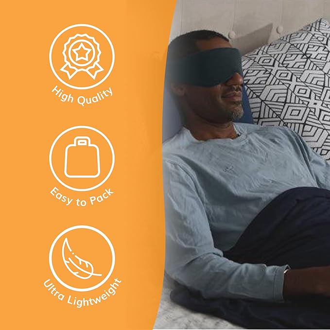 Happyluxe Escape Sleep Mask - Buttery Soft Airplane Eye Mask for Sleeping or Napping in Bed. Machine Washable. - Sage Green, Made in USA - Bloomnest
