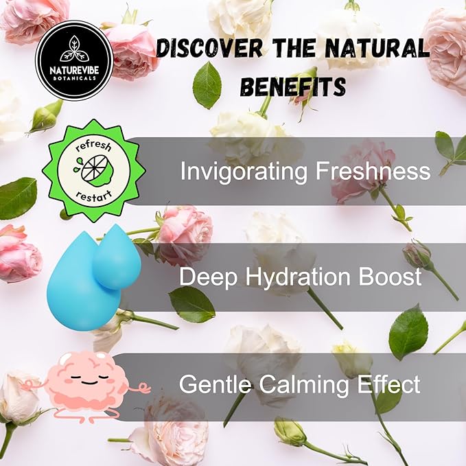 Naturevibe Botanicals Geranium Water 32 Ounces | 100% Pure and Natural | Great for Skin Care and Hair Care - Bloomnest