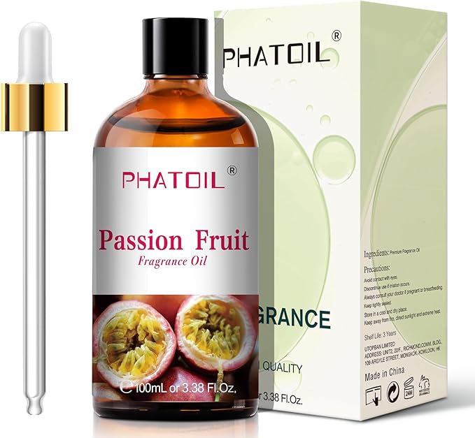 PHATOIL 3.38FL.OZ Passion Fruit Fragrance Oils for Aromatherapy, Essential Oils for Diffusers for Home, Perfect for Diffuser, Yoga, Skin Care, DIY Candle and Soap Making - 100ml - Bloomnest