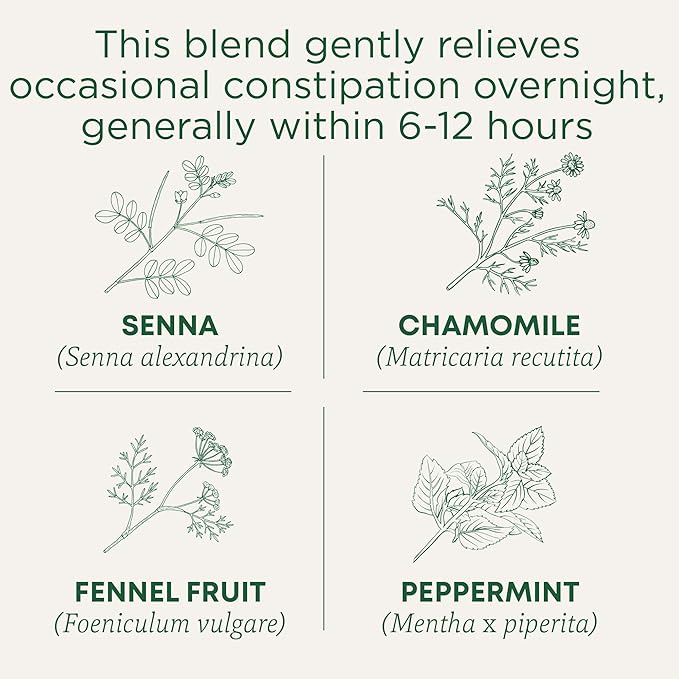 Traditional Medicinals Organic, Smooth Move Tea, Chamomile & Senna - Helps Relieve Constipation Overnight - Kosher, Non-GMO, Caffeine-Free, Compostable - 96 Tea Bags (6 Packs of 16) - Bloomnest