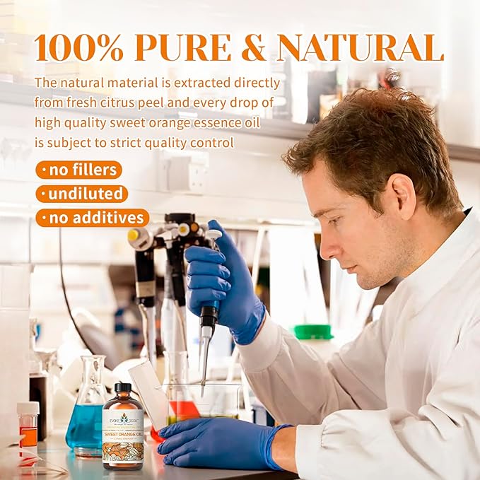 EVOKE OCCU Orange Essential Oil for Clean Diffuser Hair Spray, DIY Candle and Soap - 4 Fl Oz - Bloomnest