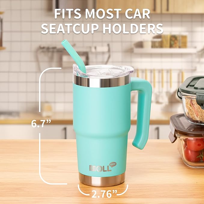 16 oz Tumbler Stainless Steel Double Wall Vacuum Insulated Coffee Tumbler with Lid and Straw-Reusable Travel Mug Cup for Women(Teal) - Bloomnest