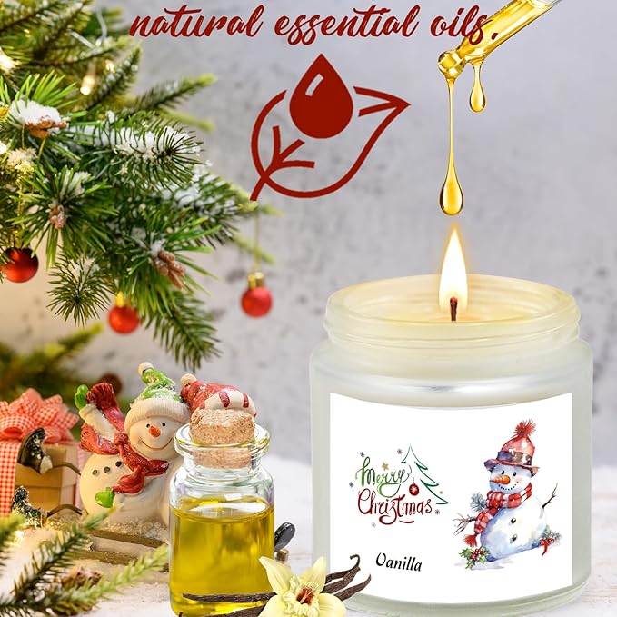 6 Pack Christmas Candles Set, Christmas Candles for Home Scented, Winter Holiday, Natural Soy Wax Jar Aromatherapy Candle Gifts Stocking Stuffers for Women Men Adult - Bloomnest
