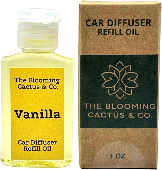 Car Air Freshener Hanging, Essential Oil Diffuser for Cars 1 OZ, Cute Car Accessories, C ar Air Freshener Refill, Long-Lasting Fragrance Refill, Car Diffuser Refill Made in USA | Vanilla - Bloomnest