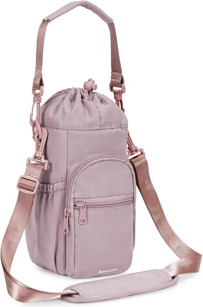 sportsnew Water Bottle Holder with Strap 32oz 40oz Insulated Water Bottle Carrier Sling Bag with Phone Pocket Crossbody sportsnew