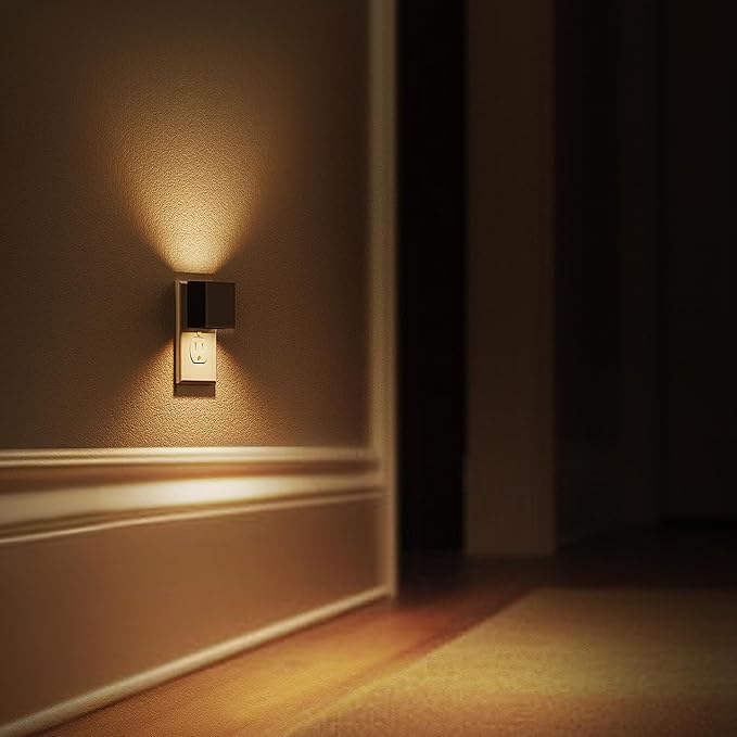 L LOHAS LED Night Light,[2-Pack] Night Lights Plug into Wall with Dusk to Dawn Sensor,Brightness Adjustable,3000K Soft White,Plug in Nightlight for Adults Bathroom Hallway Kitchen - Bloomnest