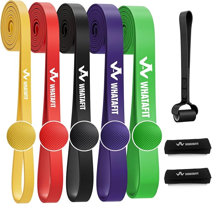 WHATAFIT Resistance Bands, Pull Up Assistance Bands, Exercise Bands, Workout Bands Set for Men and Women Home Fitness, Body Stretching, Strength Training, Physical Therapy - Bloomnest