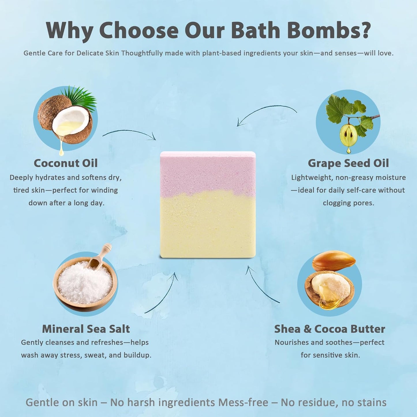 Bath Bombs Gift Set – 9 Fragrances with Essential Oils, Fizzy & Foamy Aromatherapy Bath Fizzies for Stress Relief & Relaxation, Spa Gifts for Women & Men, Perfect Christmas & Holiday Gift