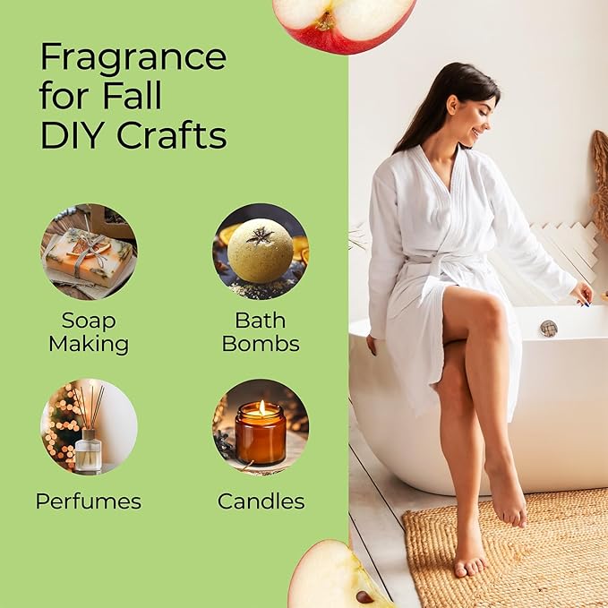 Good Essential Professional Apple Fragrance Oil (30ml/1 fl oz) for Candles, Soaps, Perfume, Lotions, Diffuser & Aromatherapy GoodEssential