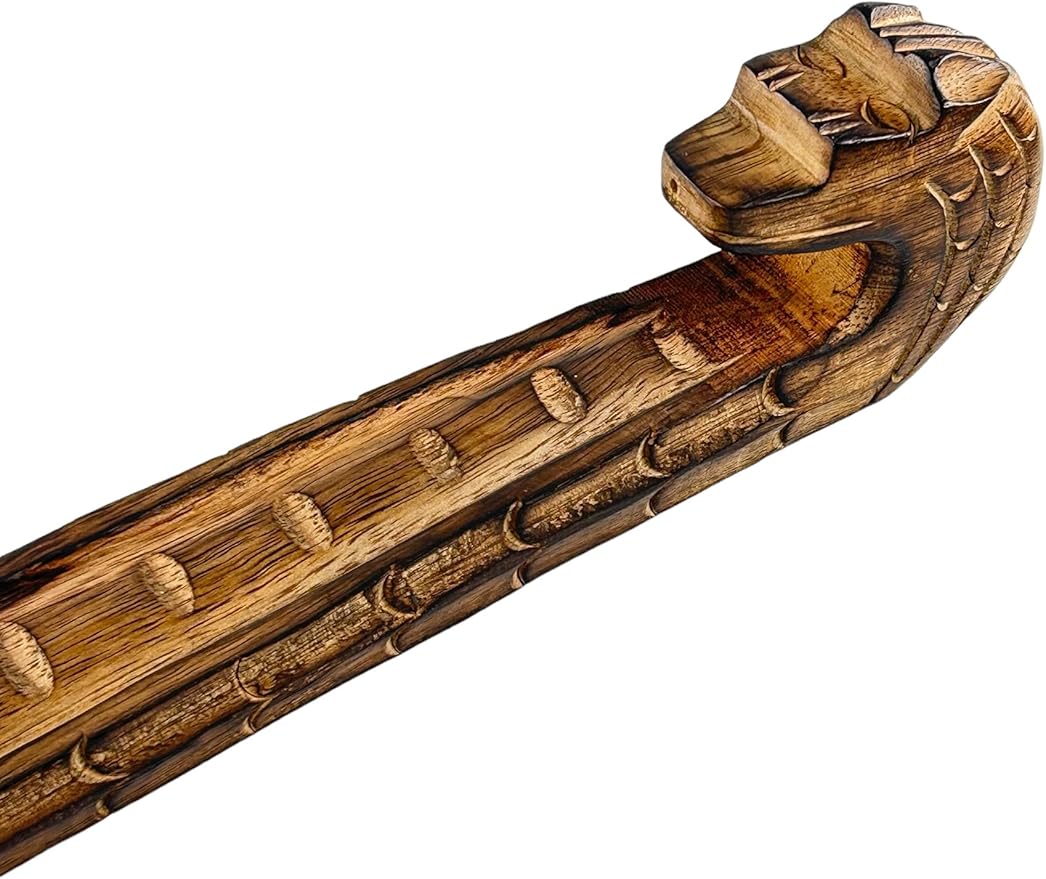 S.B Arts Dragon Incense Holder, Wooden Incense Ash Catcher, Incense Burner, Incense Stick Holder Backflow, Home Decor Accessories, Yoga Meditation Incense Stand - 12 X 2.0 X 2.5 - Bloomnest