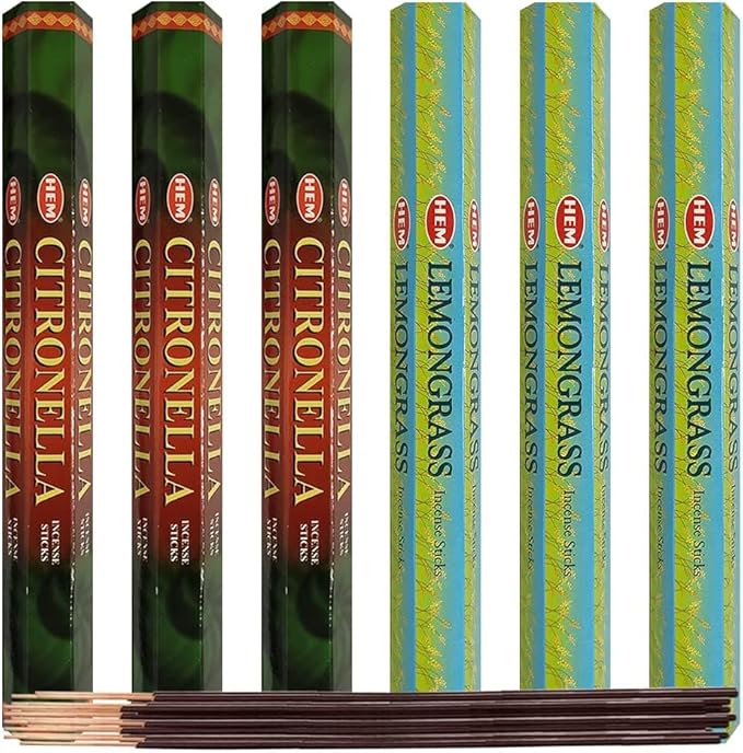 Citronella & Lemongrass Incense Sticks & Holder Bundle Variety Pack from Hem Trumiri Insense Insence