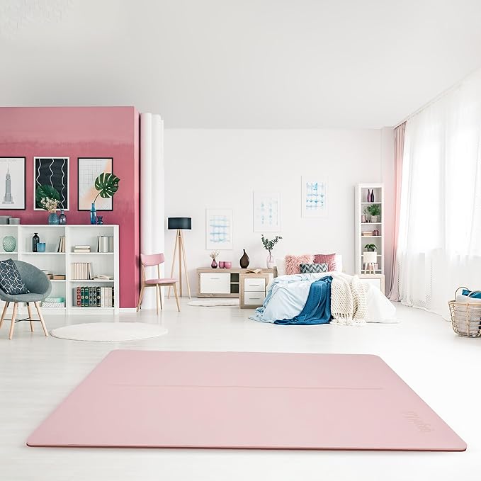 Large Yoga Mat (6'x4') – 1/4" & 1/2" Thick Exercise Mats for Home Workout, Extra Wide Workout Mats for Home Gym, Yoga, Pilates, Stretching, Floor & More