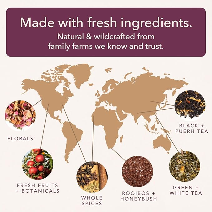 Tranquil Peach Herbal Tea – Caffeine-Free Loose Leaf Blend with Chamomile, Peach and Pineapple – Soothing Hot or Iced Tea for Relaxation – 75 to 100 Cups – Ethically Sourced and Hand-Blended in USA - Bloomnest