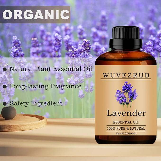 Lavender Essential Oils, 240ML Pure and Natural Essential Oil for Aromatherapy Diffuser - Lavender /8 Fl Oz - Bloomnest
