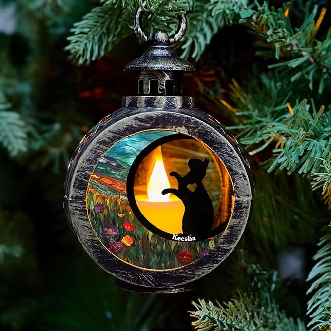 WRAPPINESS Do Not Cry Because It is Over - Personalized Custom Christmas Lantern, Memorial Lantern for Loss of Dog, Deepest Sympathy Gift for Pet Loss, Hardest Goodbye Dog Remembrance Gift (A02) - Bloomnest