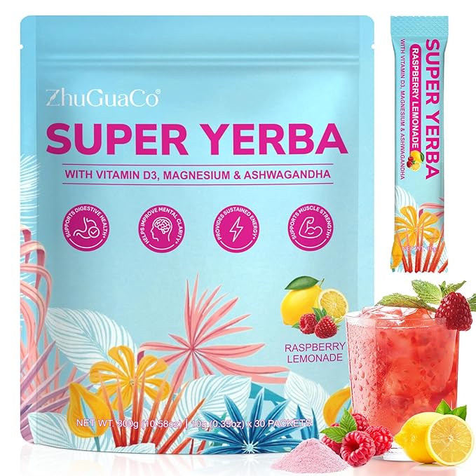Yerba Mate Tea Bags 30pcs, Premium Organic Yerba Mate Tea – Natural Energy & Detox Herbal Tea – Coffee Alternative - Kosher, Non-GMO, Gluten-Free - Bloomnest