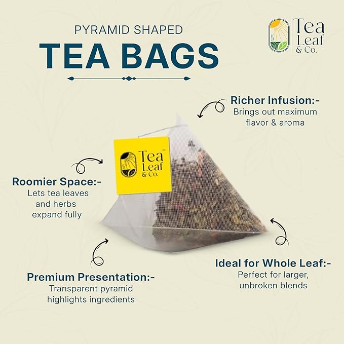 Tealeaf & Co. Pure Chamomile Herbal Tea - Organic Chamomile Tea Bags Blended with Fresh Herbs - Contains Low Caffeine - Gluten Free - 100 Teabags (7.055oz/200gm) - Bloomnest