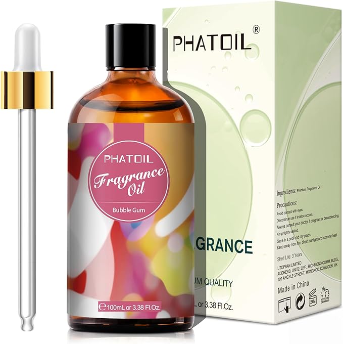 PHATOIL 3.38FL.OZ Bubble Gum Fragrance Oils for Aromatherapy, Essential Oils for Diffusers for Home, Perfect for Diffuser, DIY Candle and Soap Making, DIY Scented Products - 100ml - Bloomnest