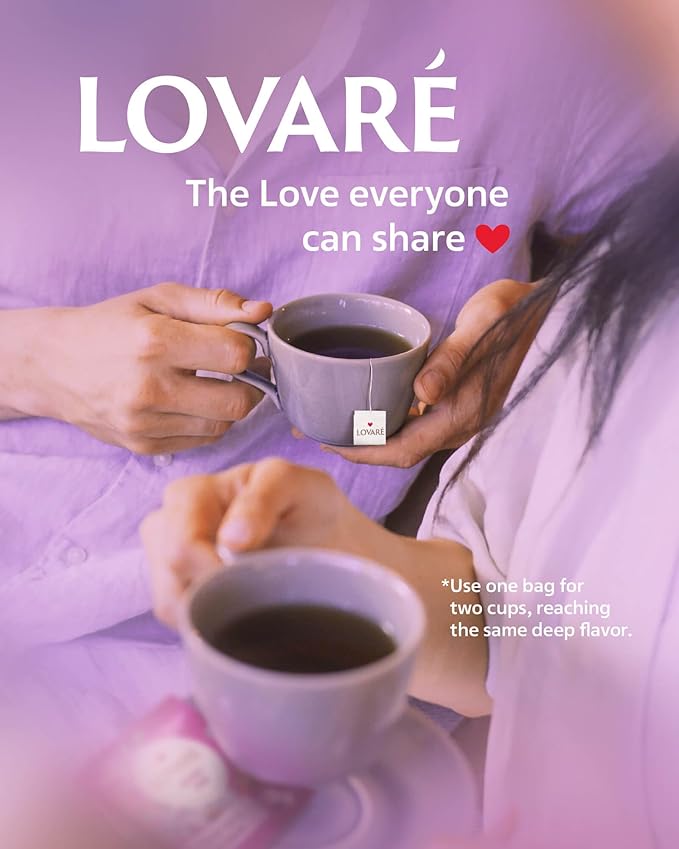 LOVARE Tea Bags Variety Pack - Made in Ukraine - Black and Green, Floral Berry, Mixed Blend Assorted Collection - Tea Sampler - Gift Sets for Tea Lovers (60 Bags - 12 Tastes)