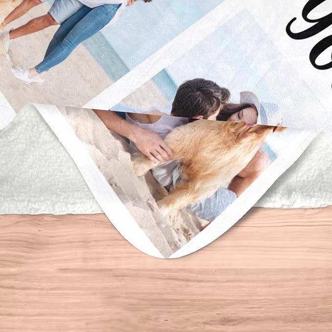 Personalized Photo Blankets, Customized Blankets with Pictures, Fleece Throw Blanket, 30x40 inches, Lightweight, Durable, Machine Wash, Unisex, Christmas Theme - Bloomnest