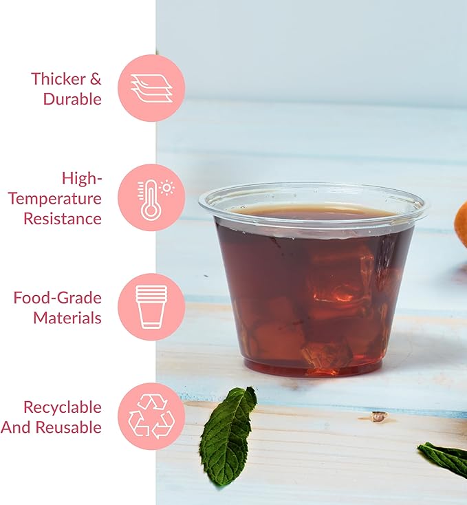 Prestee 500 Clear Plastic Cups - 9 oz Cocktail Cups for Parties and Events, Plastic Cocktail Glasses, Disposable Drinkware - Durable Drinkware, Bulk 500 Party Supplies - Bloomnest
